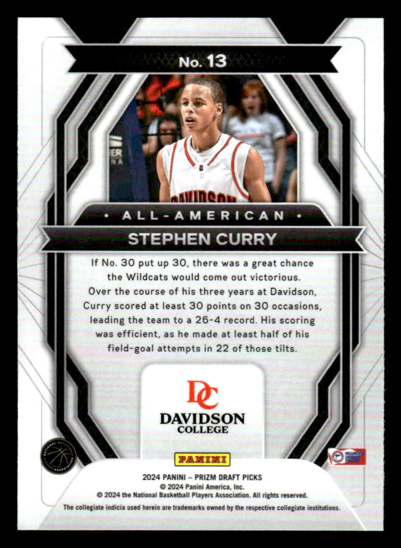 2024 Panini Prizm Draft Picks #13 Stephen Curry All-American