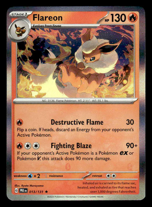SV: Prismatic Evolutions #013/131 Flareon Holo Rare