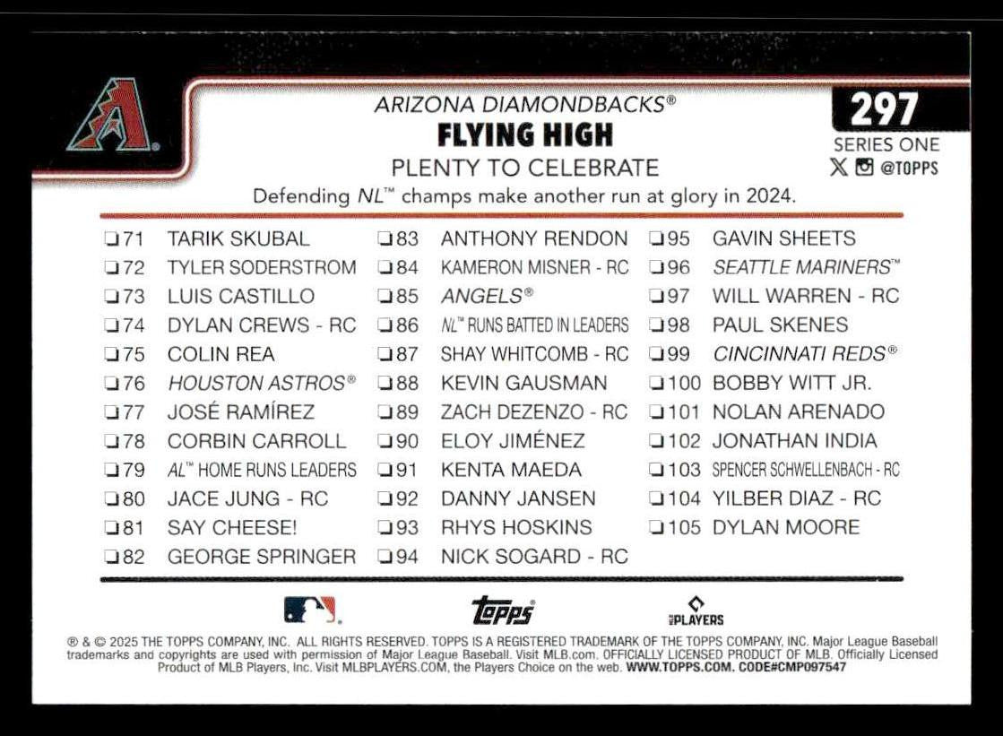 2025 Topps #297 Flying High: Plenty to Celebrate