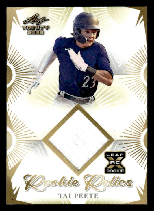 2023 Leaf Trinity #RR-46 Tai Peete Rookie Relics