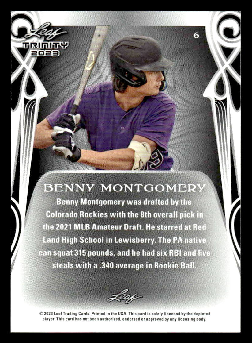 2023 Leaf Trinity #6 Benny Montgomery