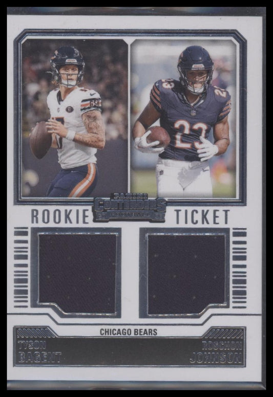 2023 Contenders #DS-15 Tyson Bagent / Roschon Johnson Rookie Ticket Dual