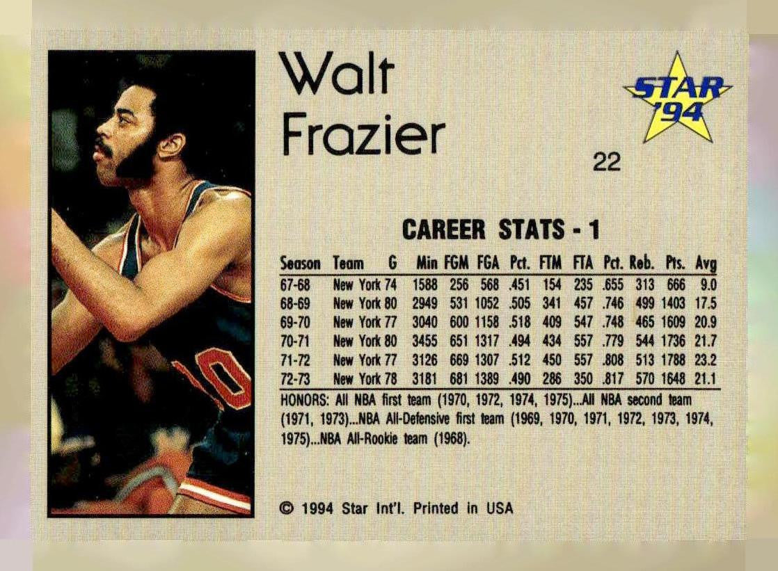 1993-94 Star #22 Walt Frazier