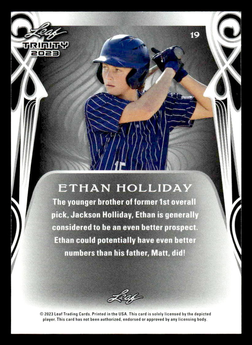 2023 Leaf Trinity #19 Ethan Holliday