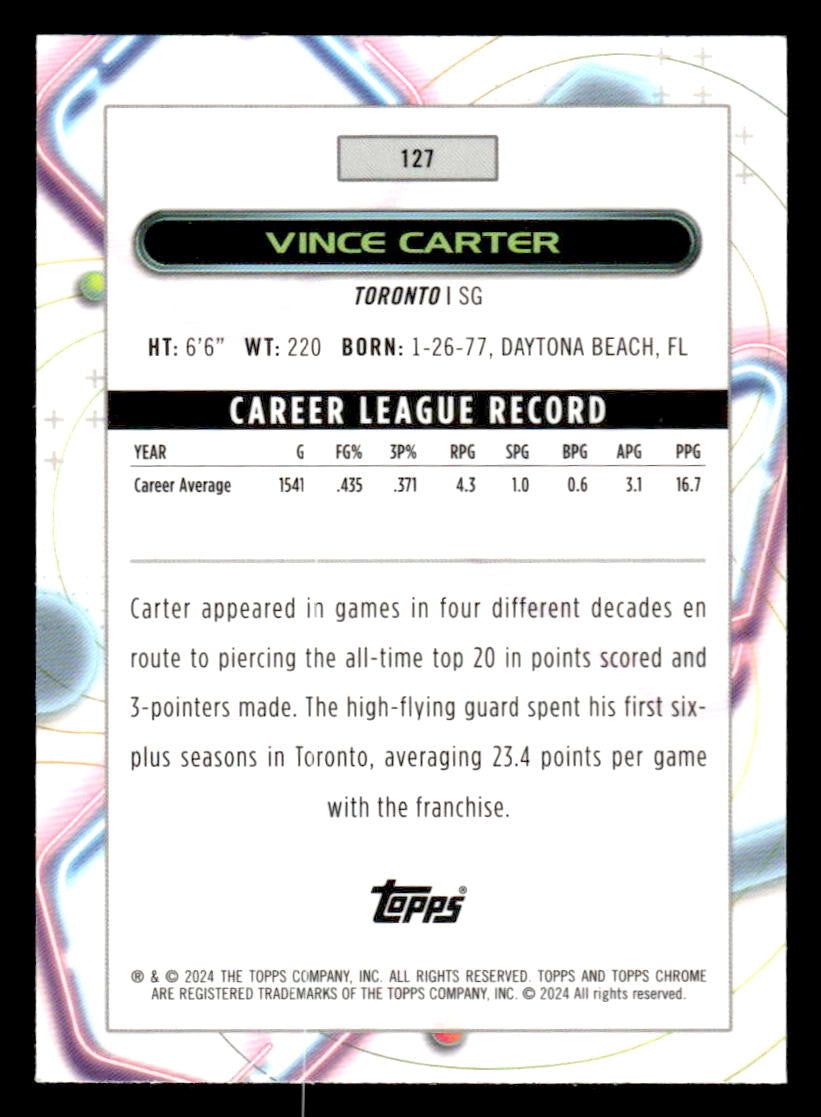 2023-24 Topps Chrome Cosmic #127 Vince Carter