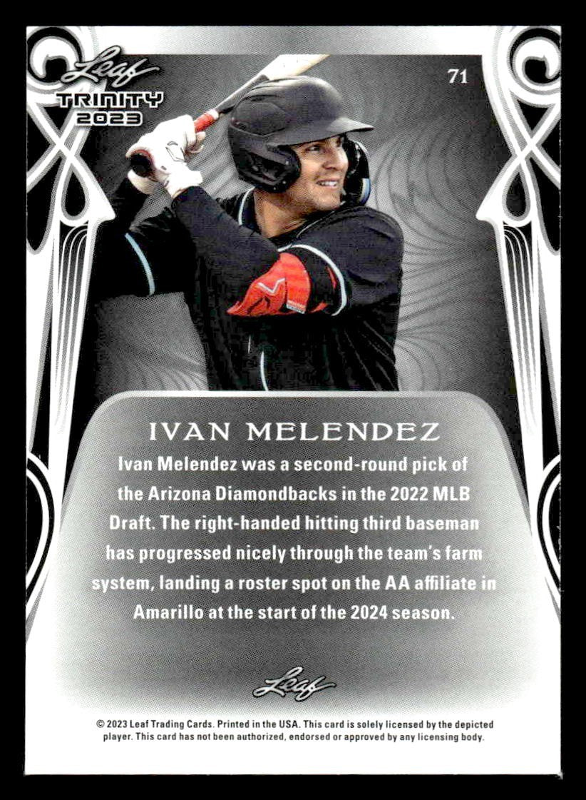 2023 Leaf Trinity #71 Ivan Melendez