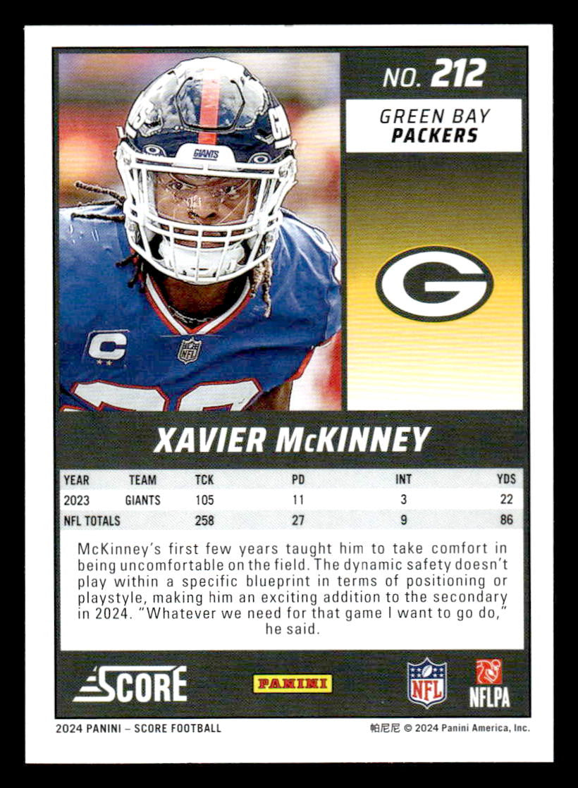 2024 Score #212 Xavier McKinney