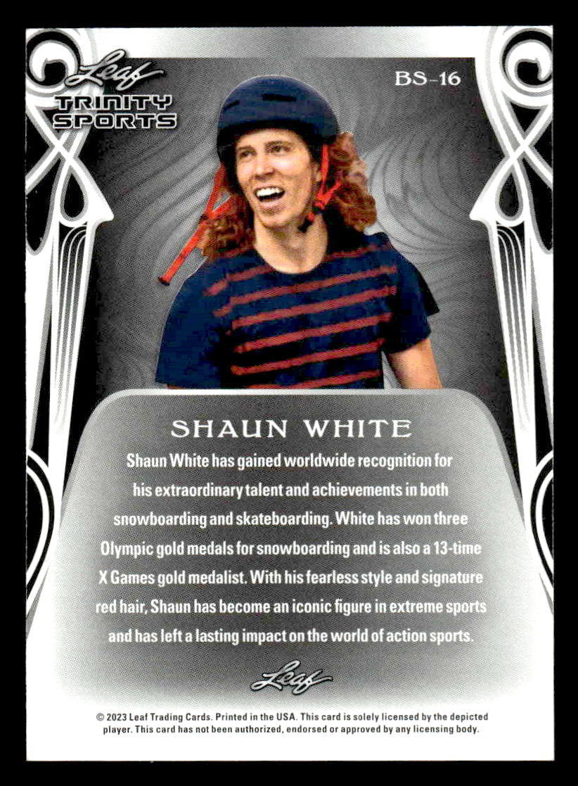 2023 Leaf Trinity #BS-16 Shaun White Base Sports