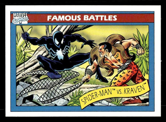 1990 Impel Marvel Universe #92 Spider-Man vs. Kraven