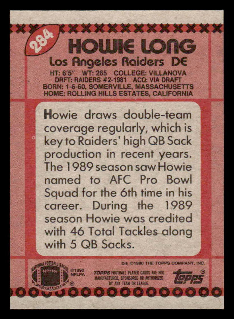 1990 Topps #284 Howie Long