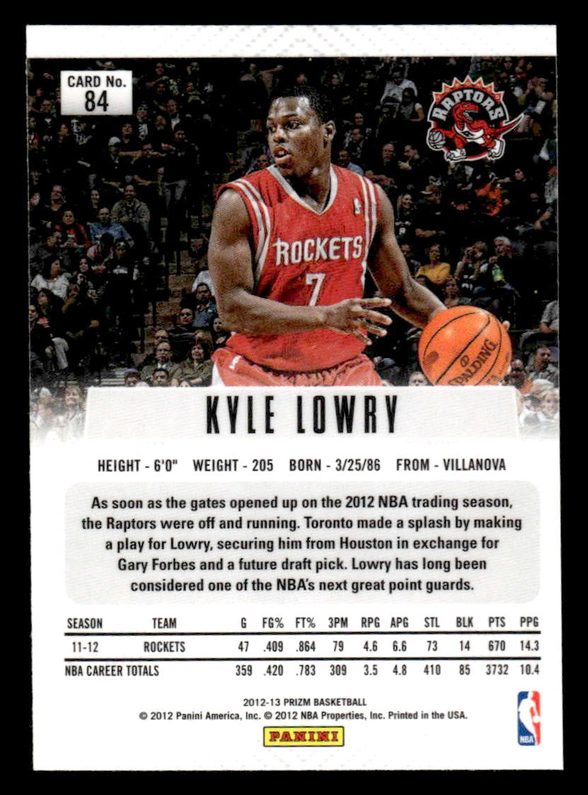 2012-13 Panini Prizm #84 Kyle Lowry