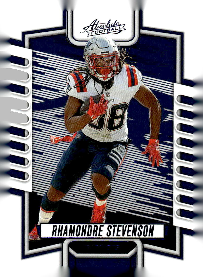 2023 Panini Absolute #39 Rhamondre Stevenson Blue