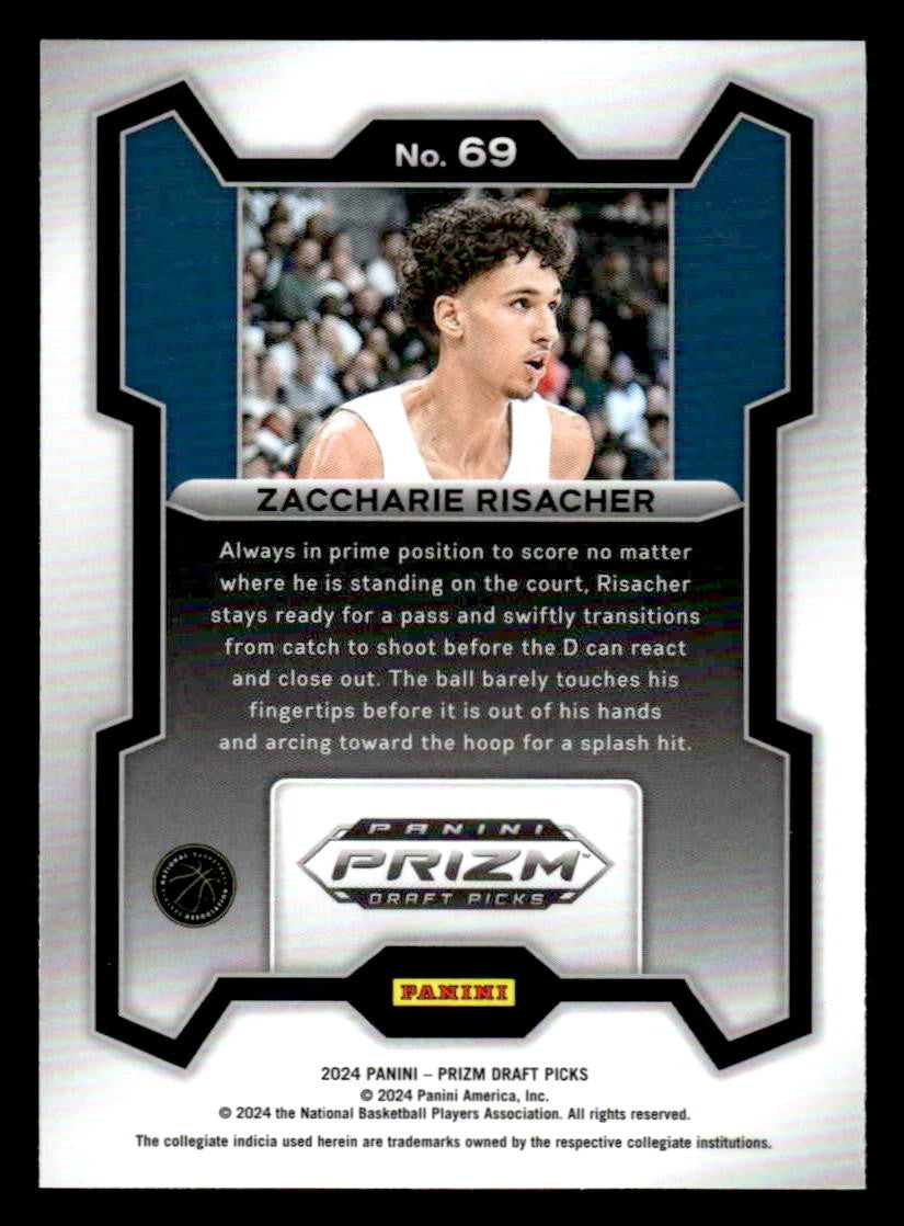 2024 Panini Prizm Draft Picks #69 Zaccharie Risacher