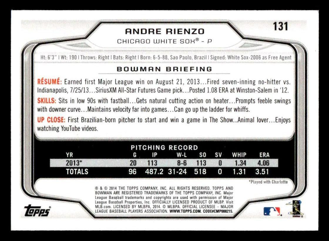 2014 Bowman #131 Andre Rienzo