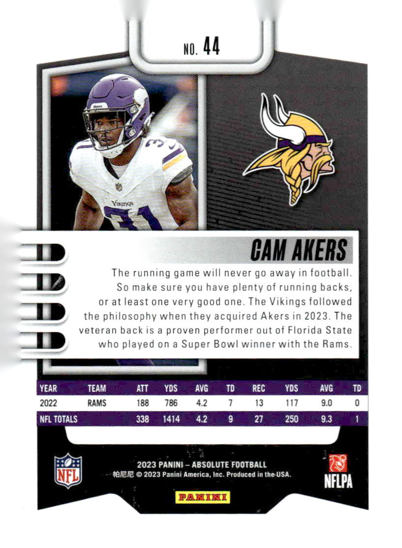 2023 Panini Absolute #44 Cam Akers Retail