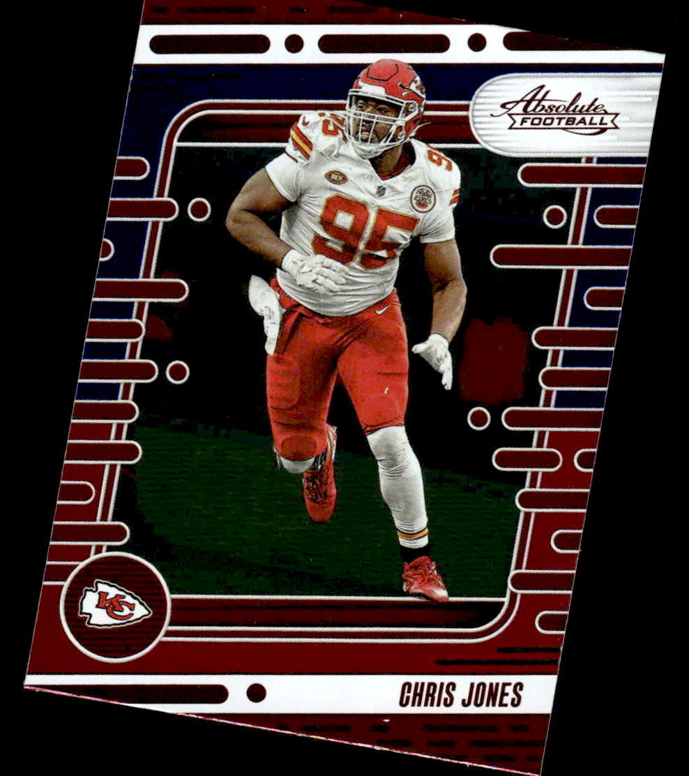 2024 Panini Absolute #52 Chris Jones Red and Blue