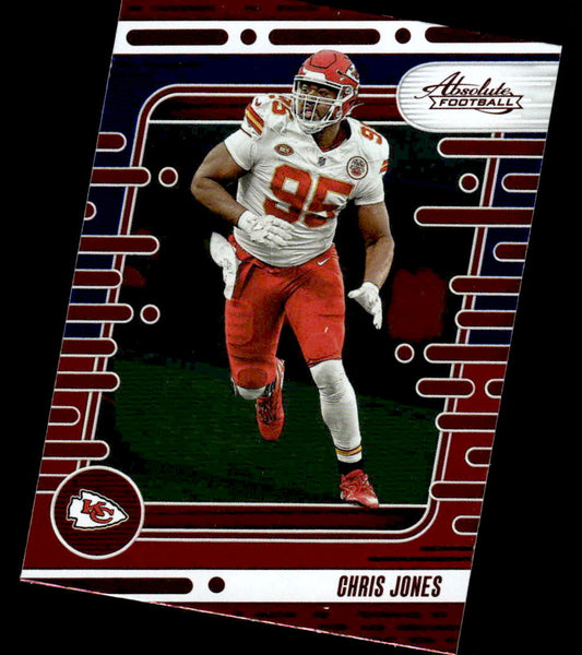 2024 Panini Absolute #52 Chris Jones Red and Blue